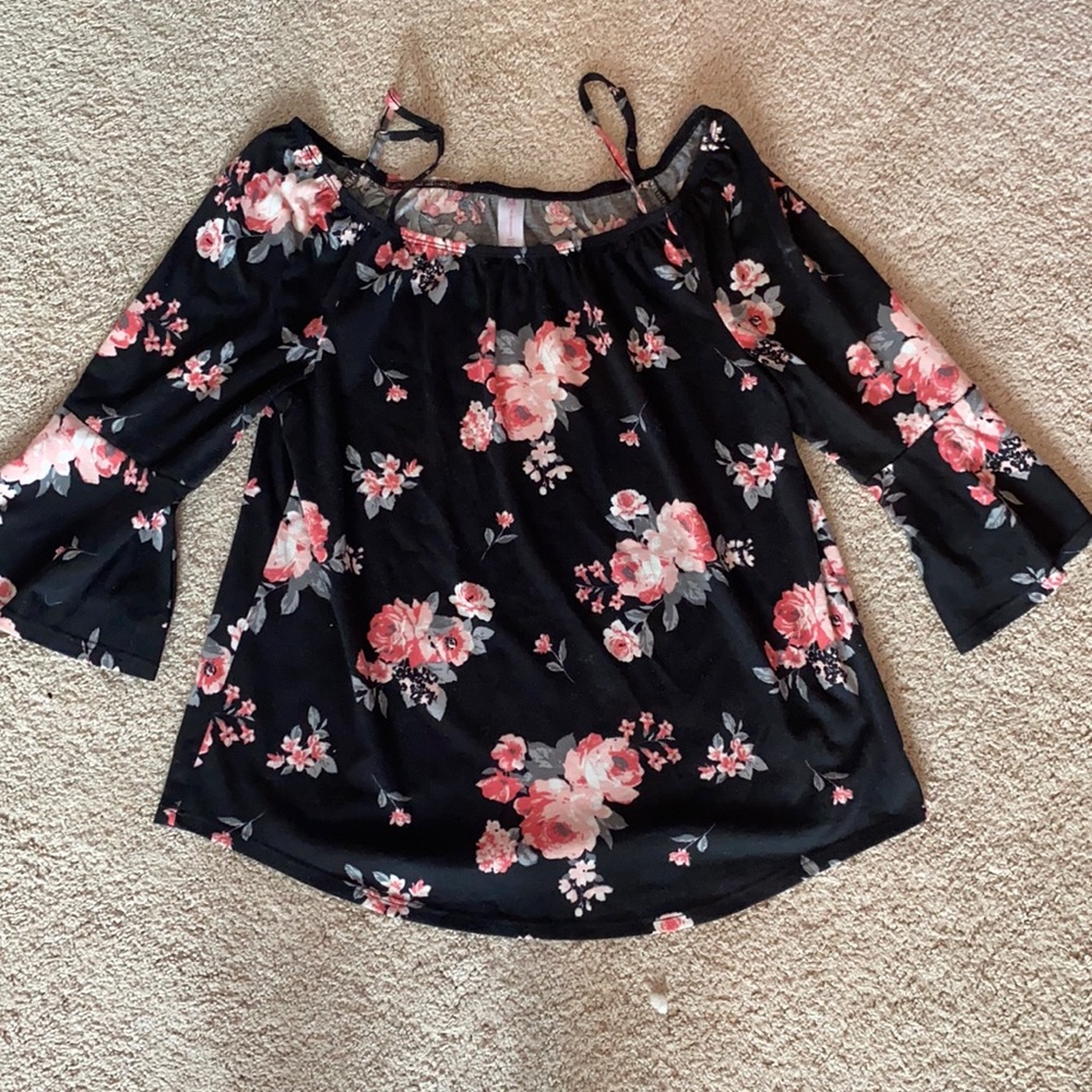 Black Floral Top